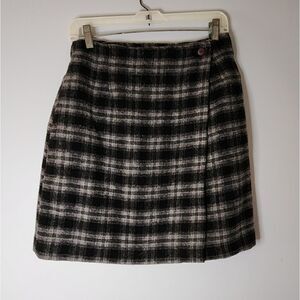 Paul Harris Design wool blend wrap skirt women's size 4